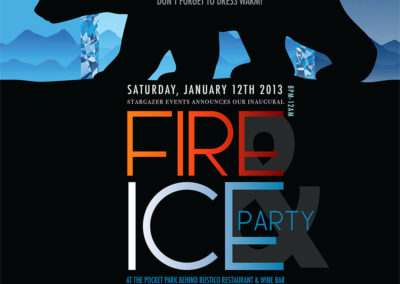 Fire & Ice Event Double Sided Window Poster