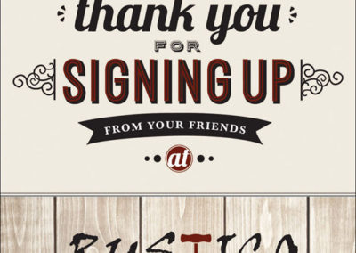 Rustico Restaurant & Wine Bar Post Card Design